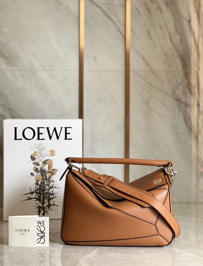 LOEWE Brown Puzzle Shoulder Bag