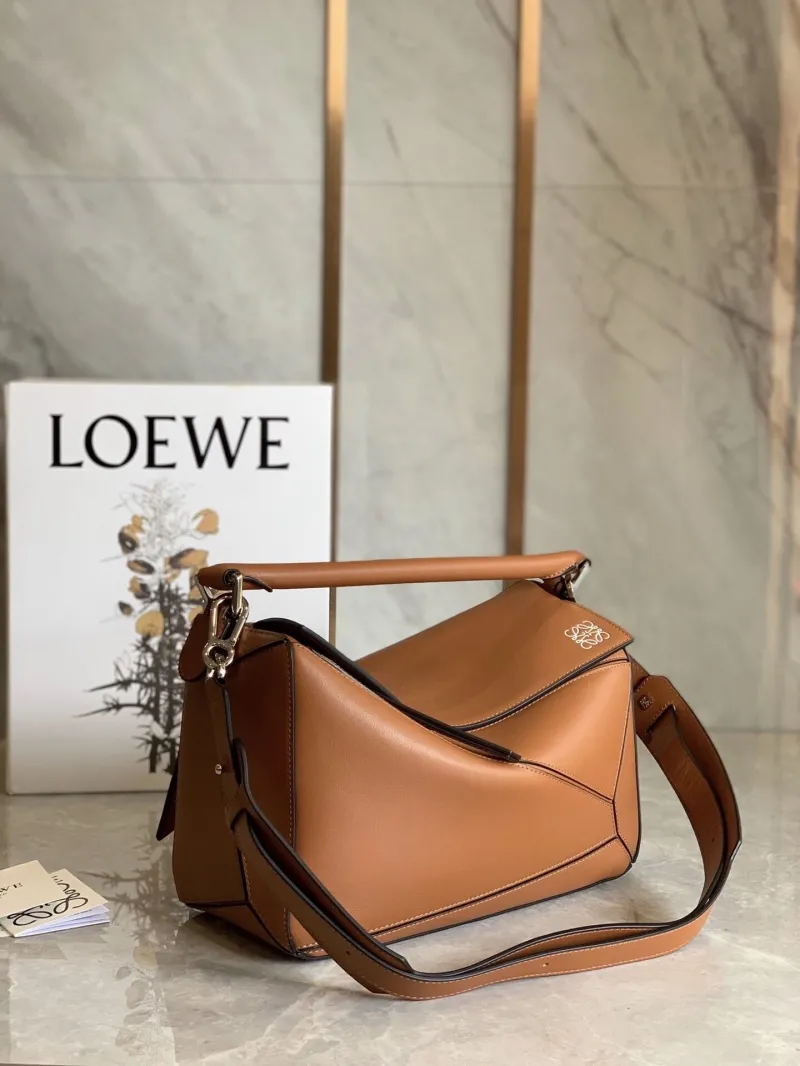 Alternative view of LOEWE Brown Puzzle Shoulder Bag