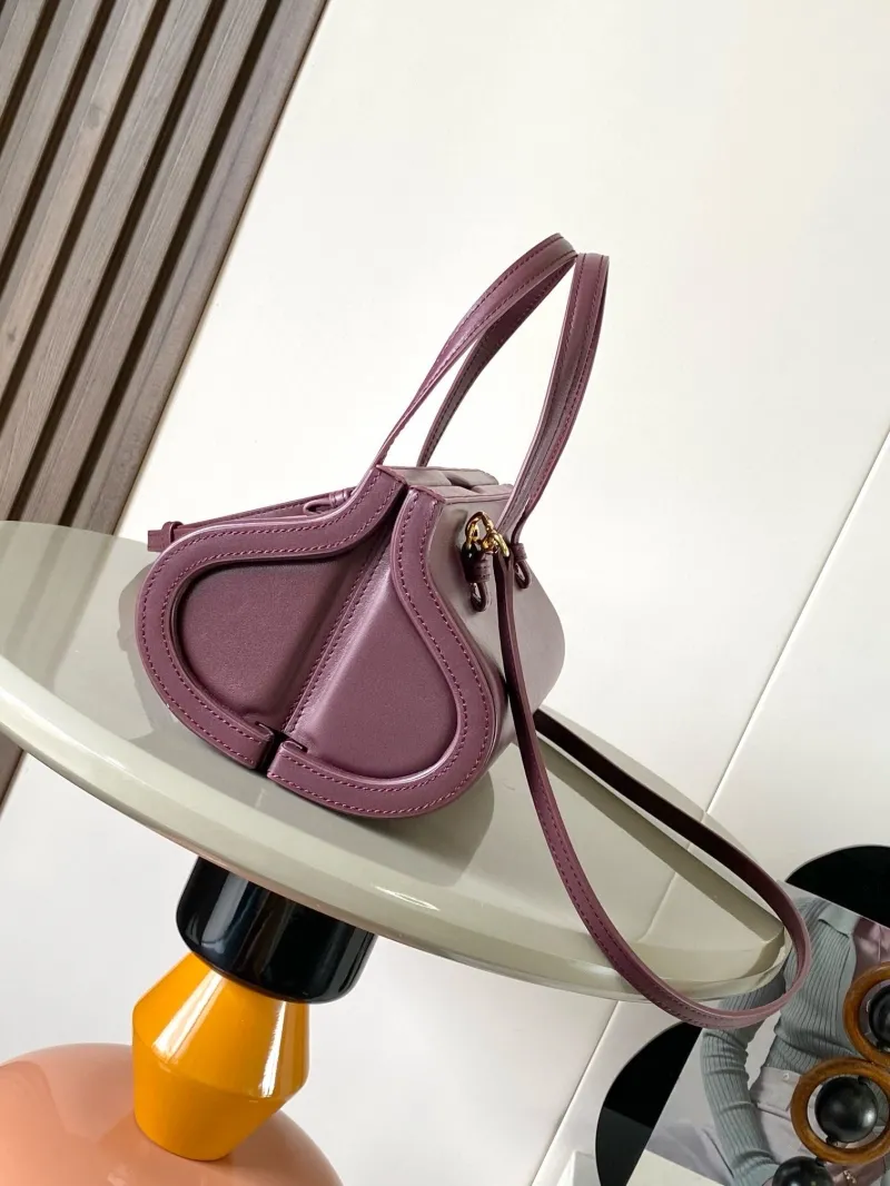 Alternative view of LOEWE Burgundy Leather Handbag 528