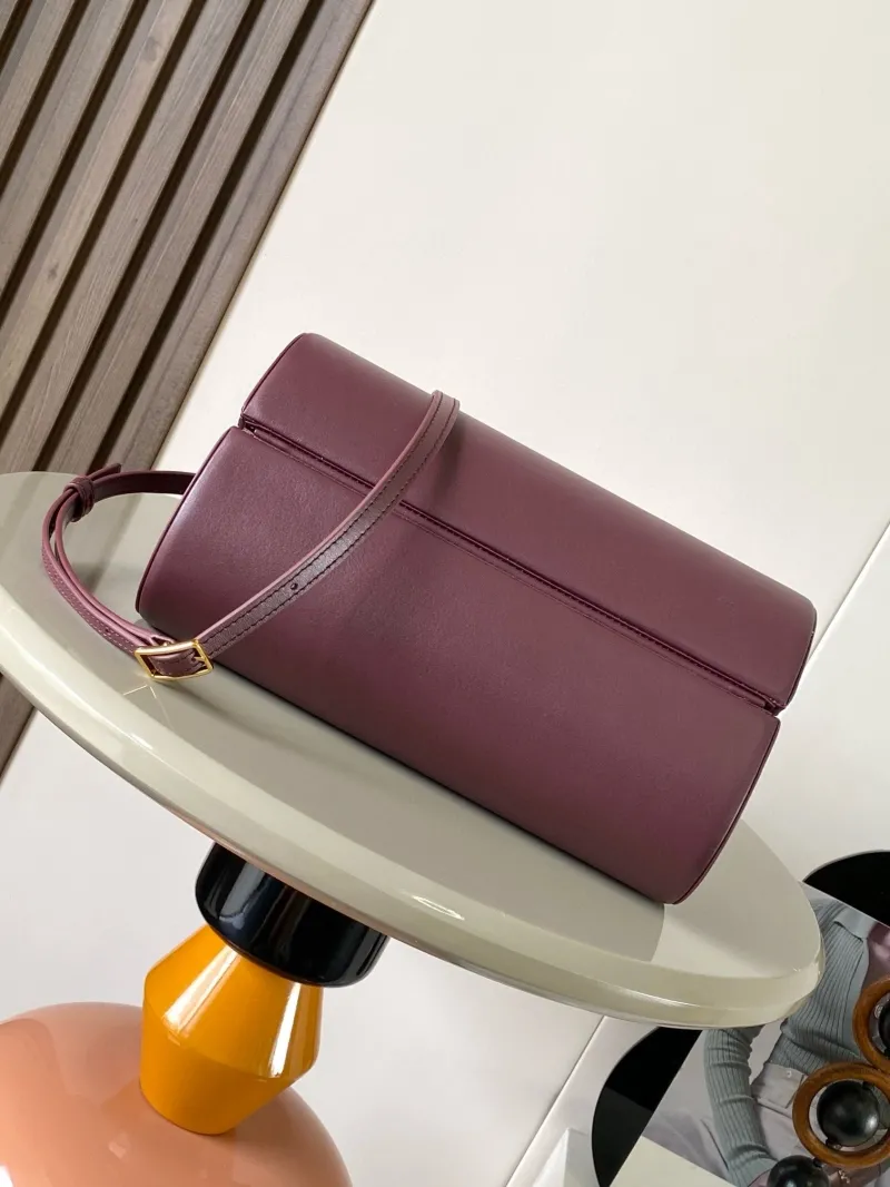 LOEWE Burgundy Leather Handbag 528 - Image 4