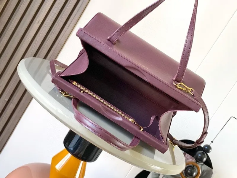 LOEWE Burgundy Leather Handbag 528 - Image 9