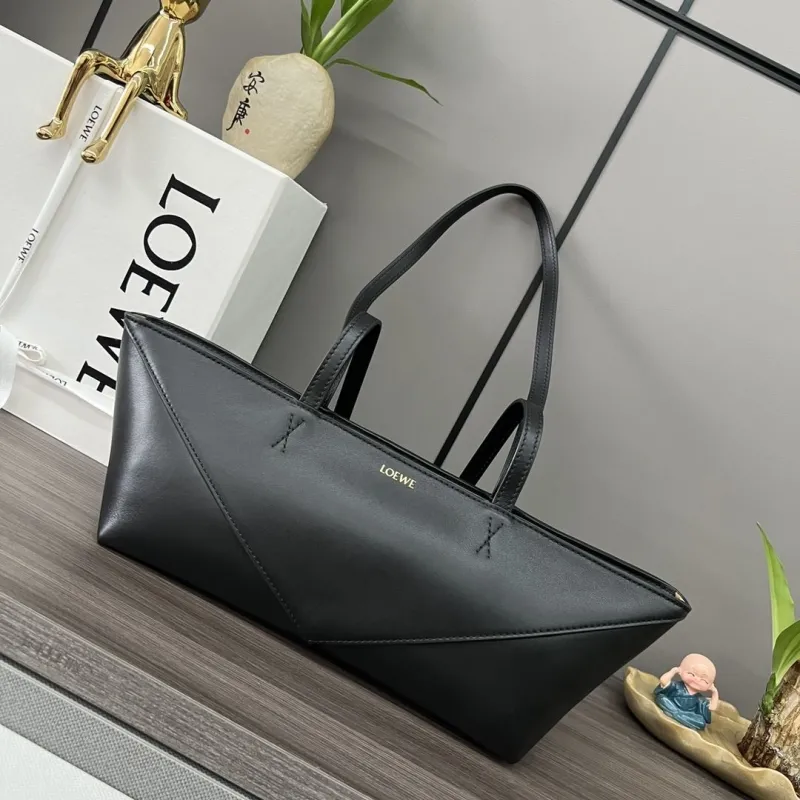 LOEWE Black Leather Tote Bag 531