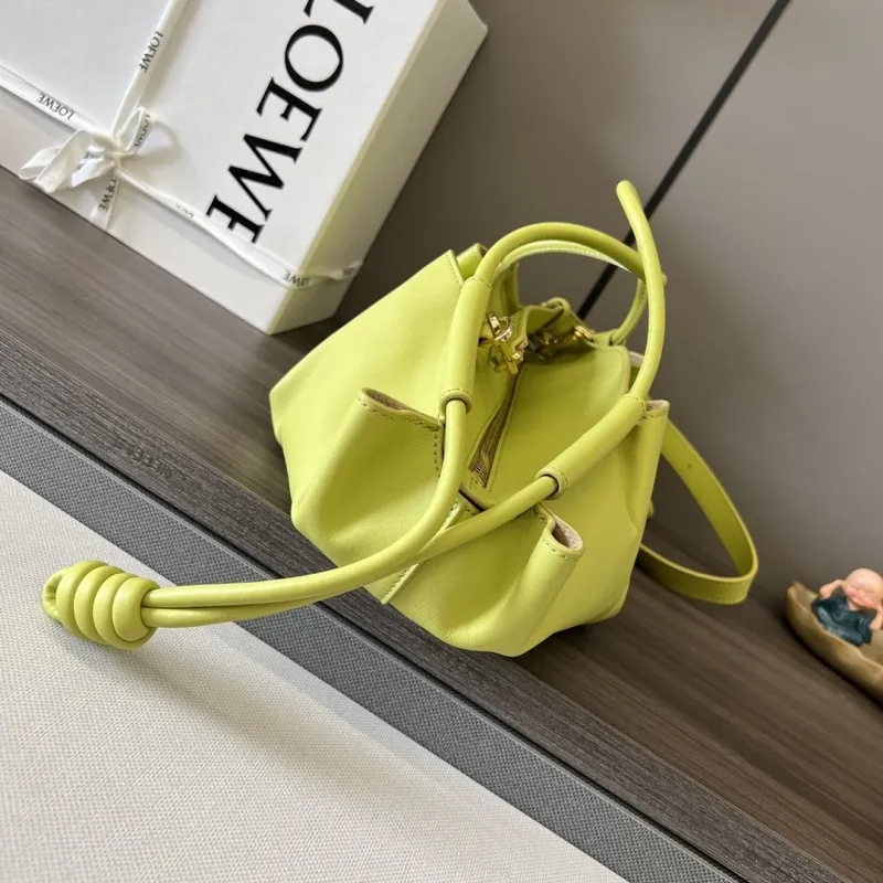 Alternative view of LOEWE Lime Yellow Small Handle Bag