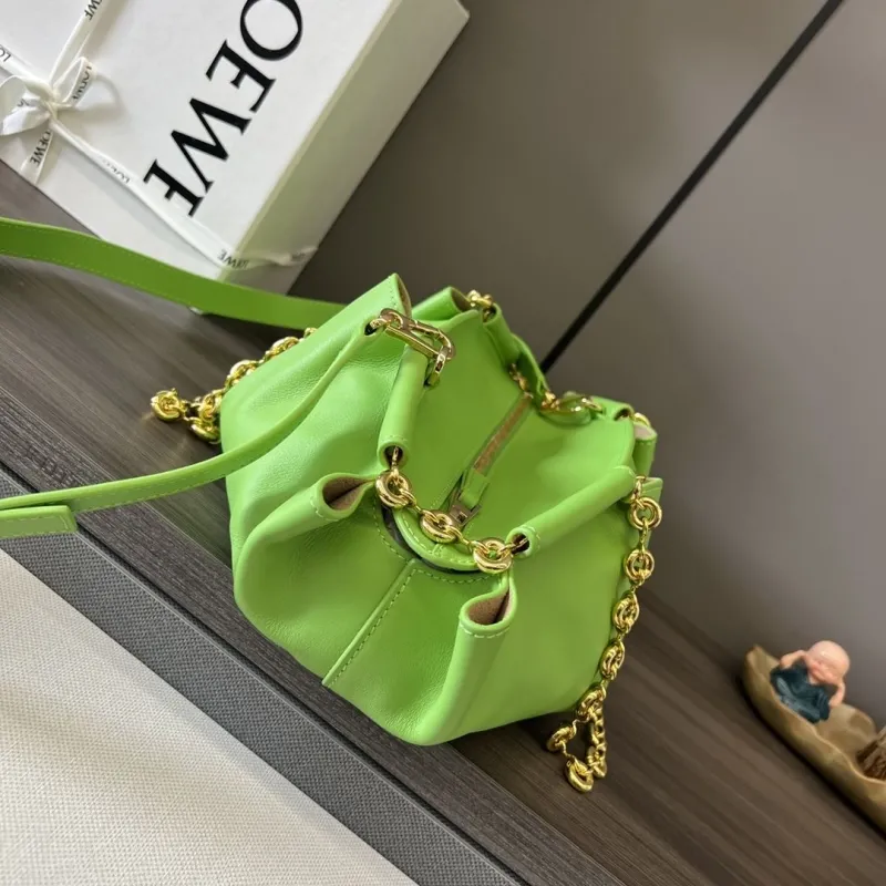 Alternative view of LOEWE Green Leather Chain Handle Bag