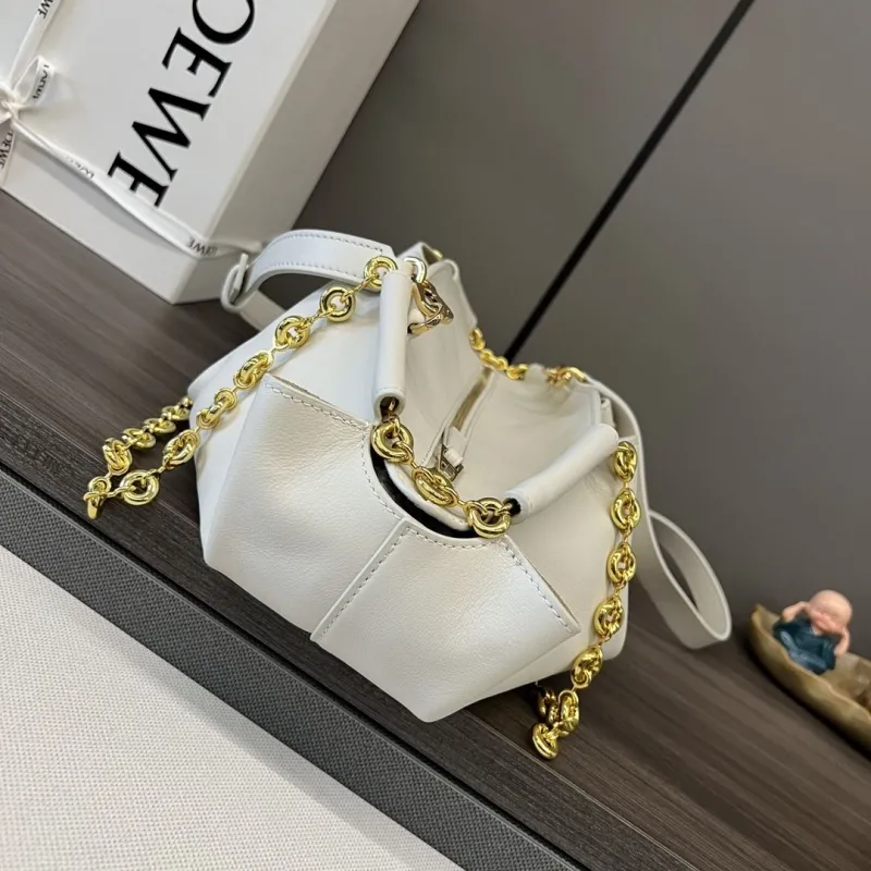 Alternative view of Loewe White Chain Shoulder Handbag