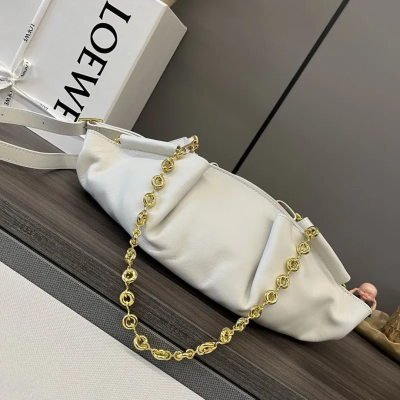 Loewe White Chain Shoulder Handbag - Image 3
