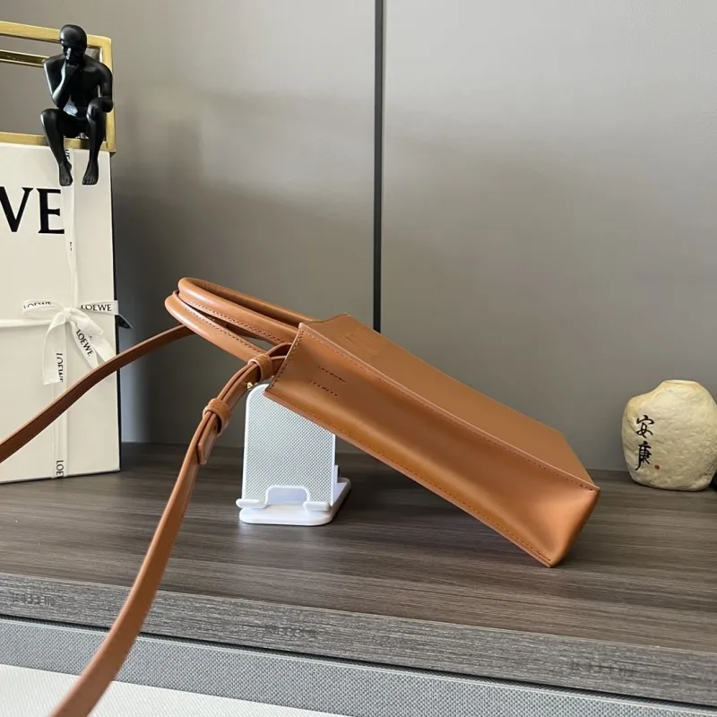 Alternative view of LOEWE Brown Leather Mini Tote Crossbody Bag 543