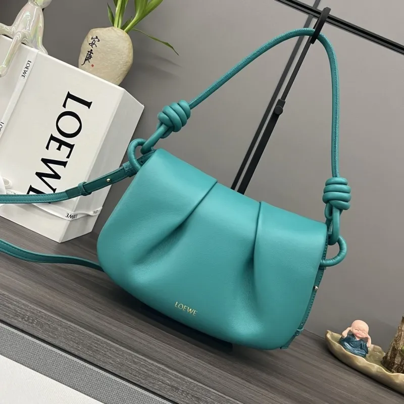 LOEWE Teal Leather Crossbody Bag