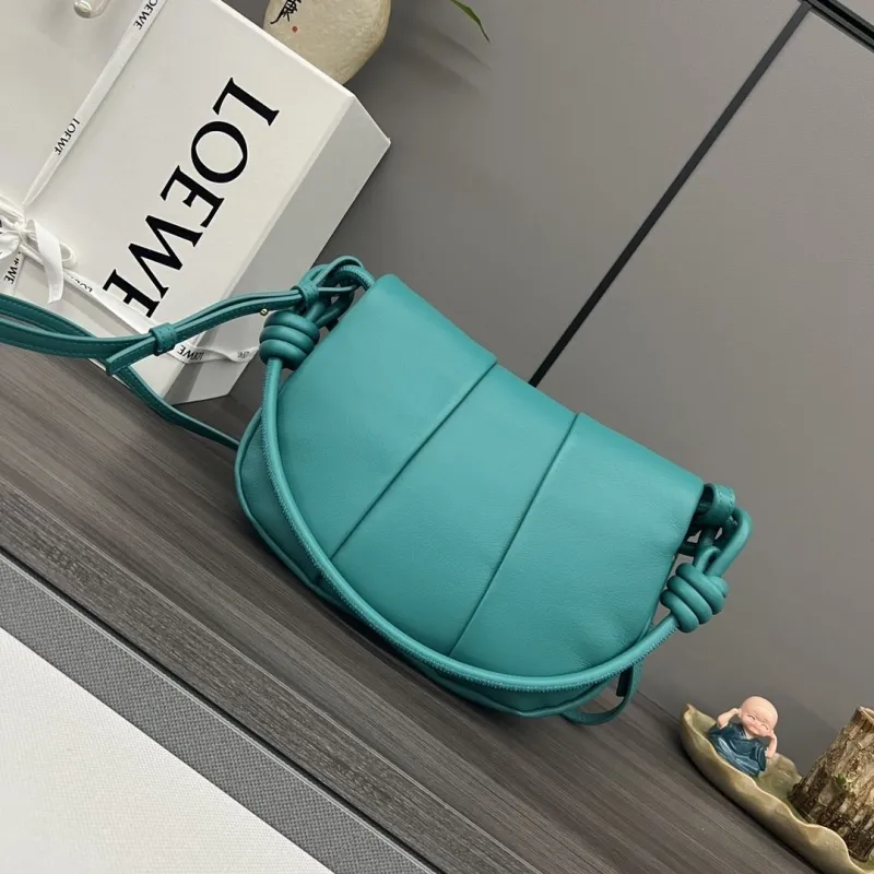 LOEWE Teal Leather Crossbody Bag - Image 3