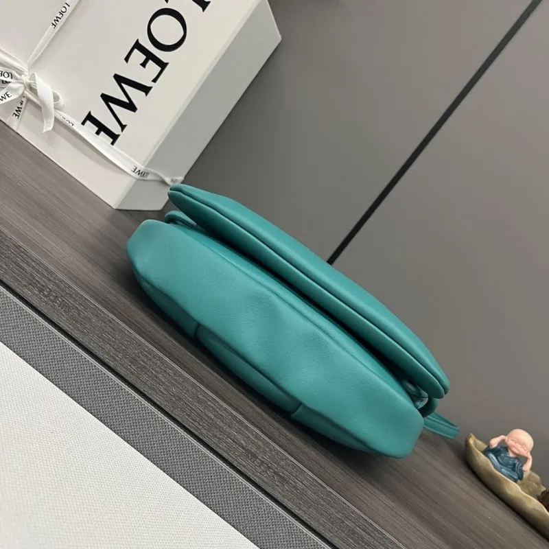 LOEWE Teal Leather Crossbody Bag - Image 4