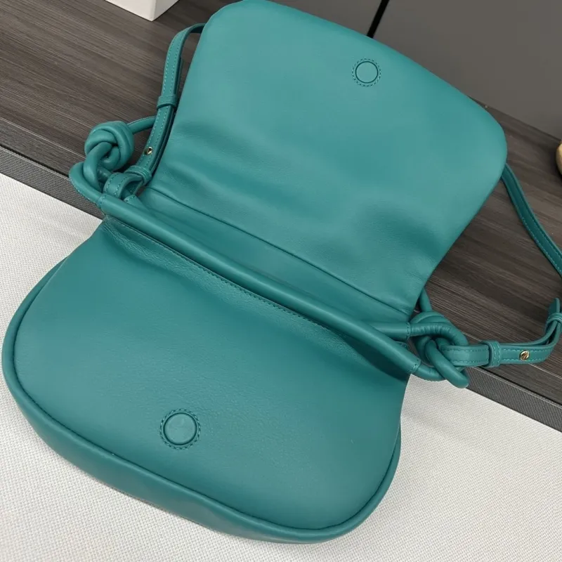 LOEWE Teal Leather Crossbody Bag - Image 7