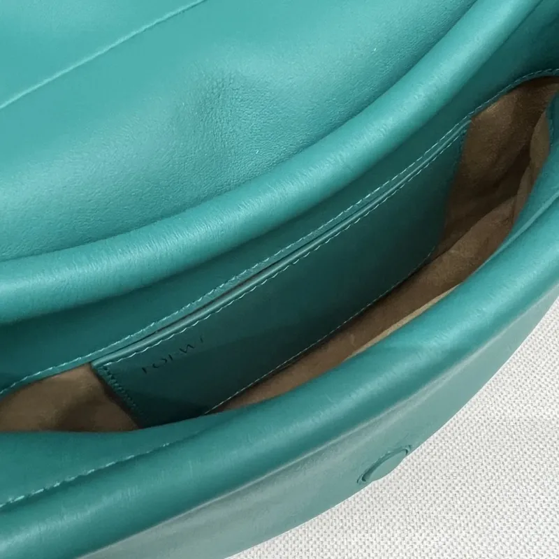 LOEWE Teal Leather Crossbody Bag - Image 8