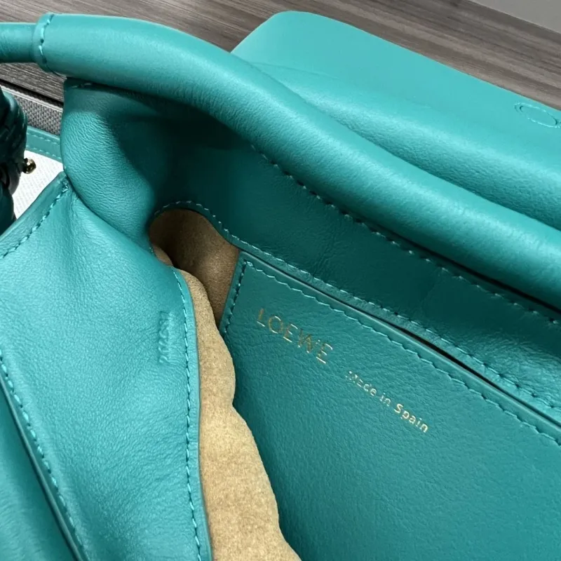 LOEWE Teal Leather Crossbody Bag - Image 9