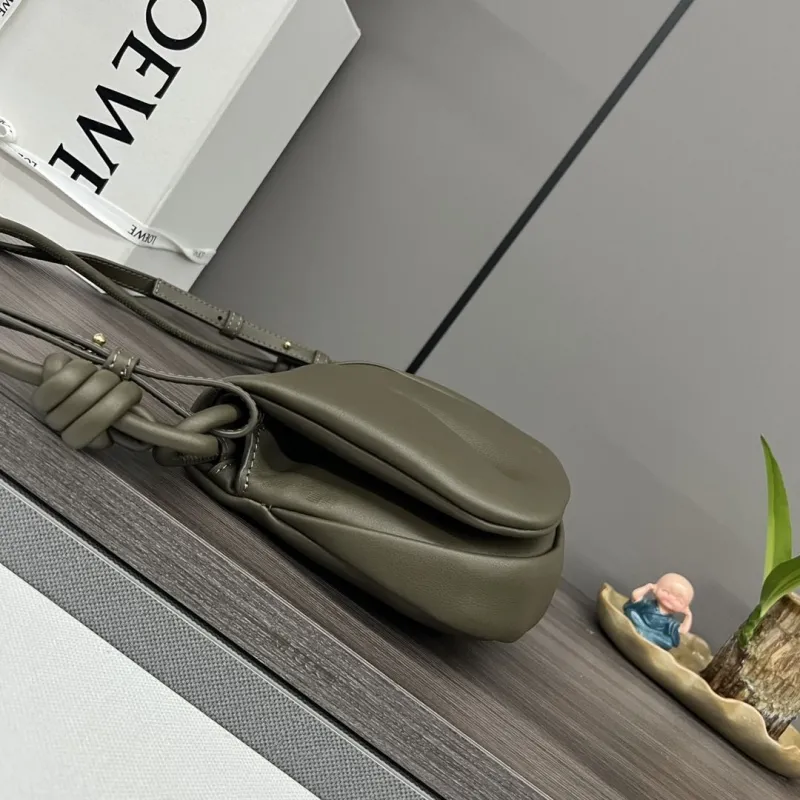 Alternative view of LOEWE Olive Green Leather Crossbody Bag