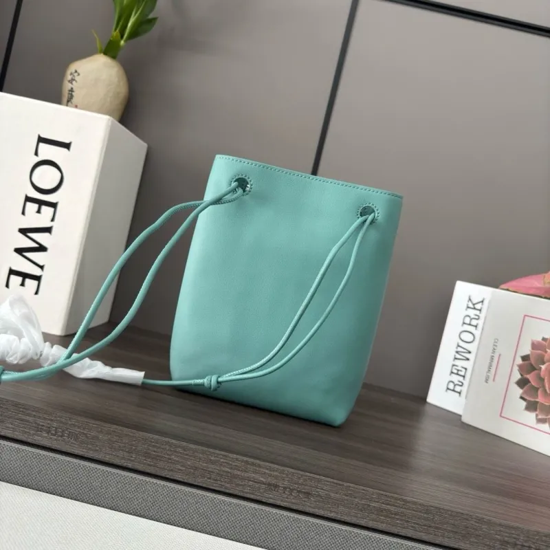 LOEWE Turquoise Bucket Bag 558 - Image 3