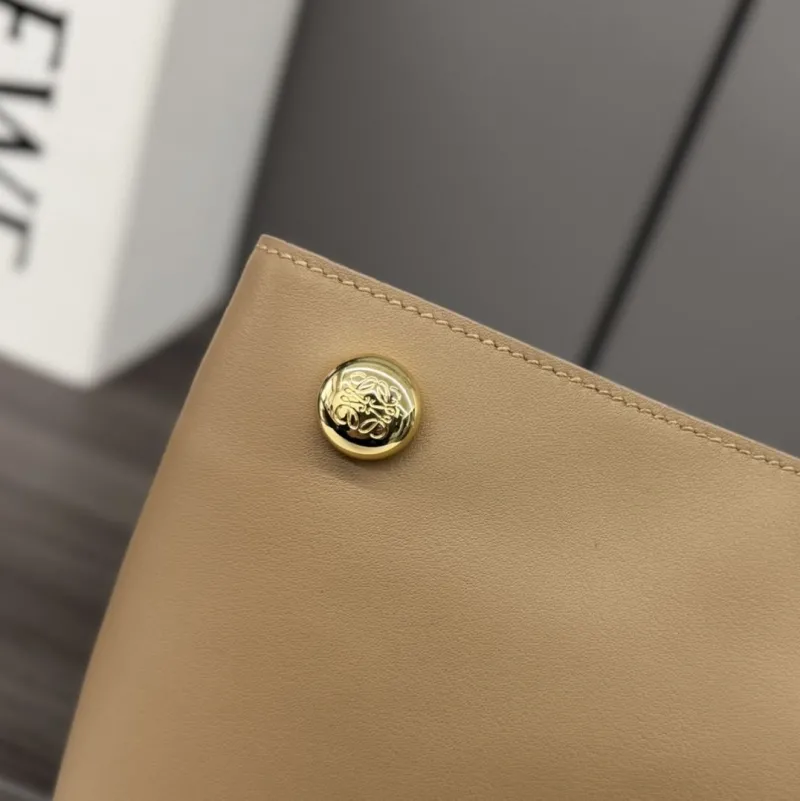 LOEWE Tan Leather Small Bucket Bag - Image 5