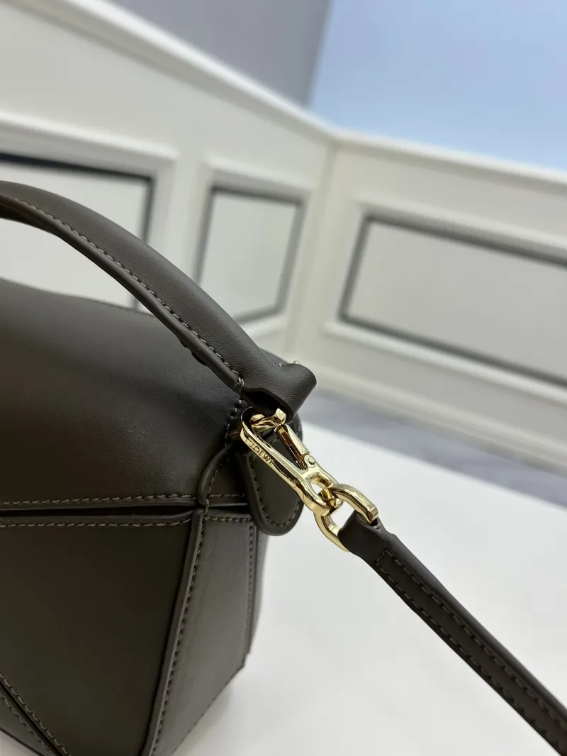 Loewe Mini 18cm Dark Olive Crossbody Handbag - Image 6