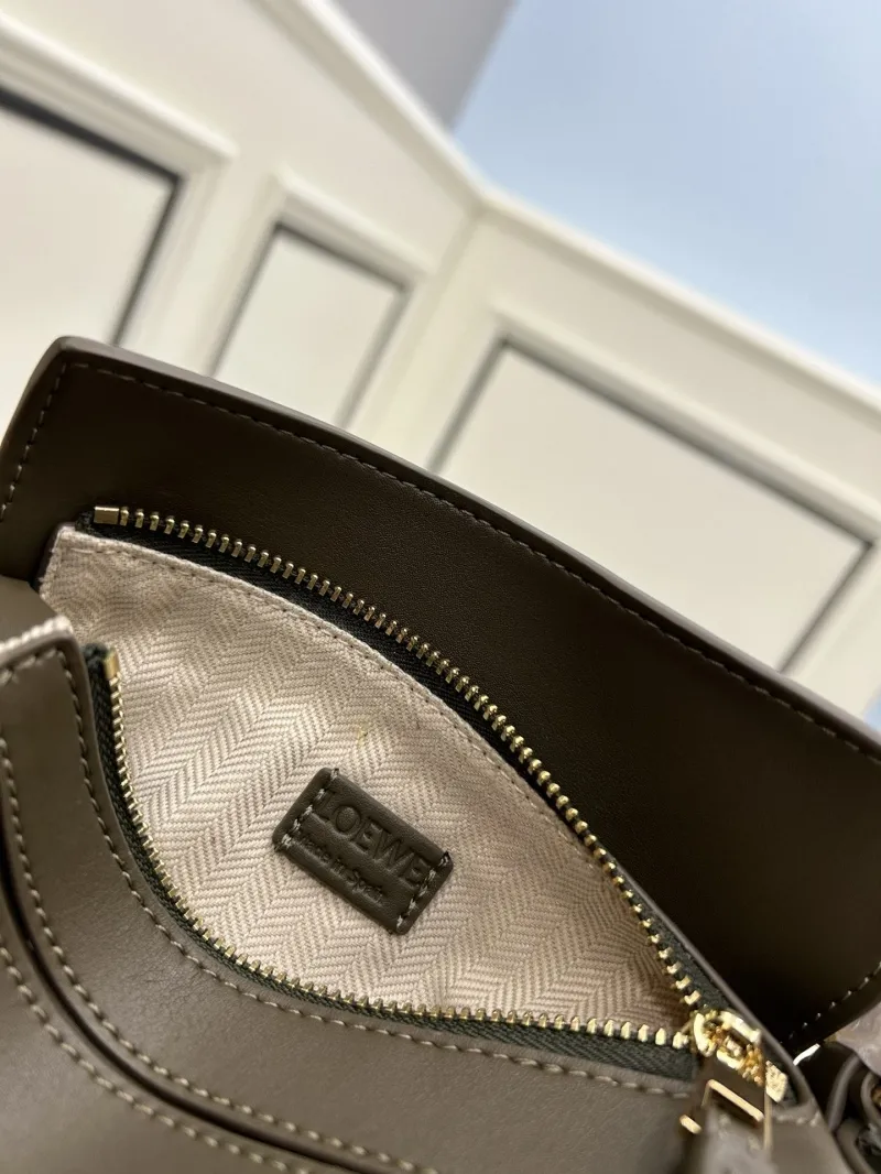 Loewe Mini 18cm Dark Olive Crossbody Handbag - Image 8