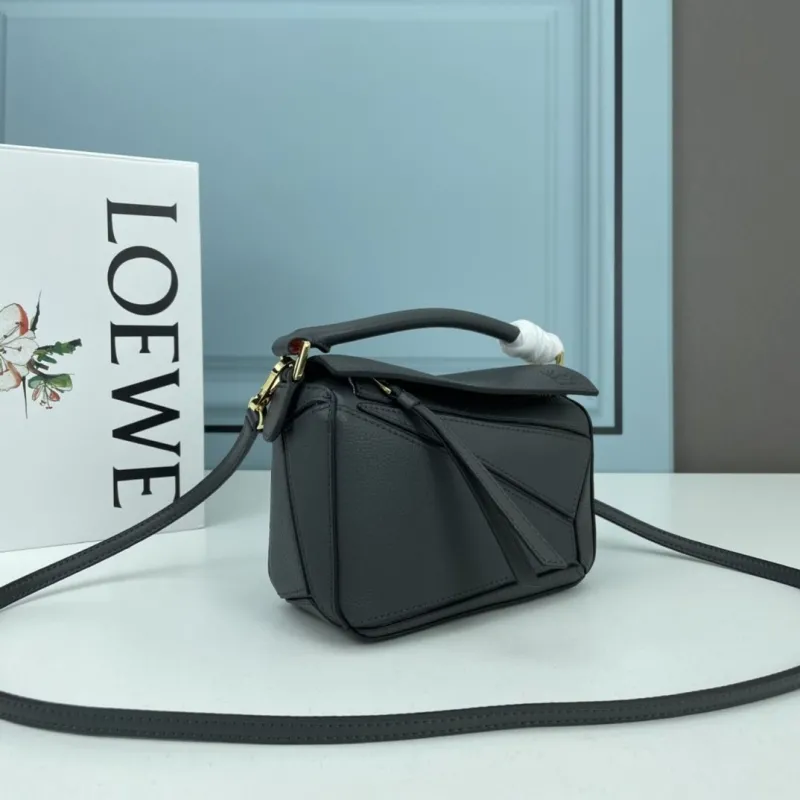 Alternative view of LOEWE Mini 18cm Dark Gray Crossbody Bag