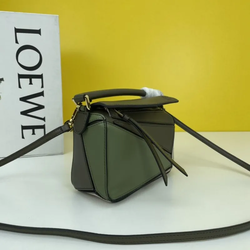 Alternative view of LOEWE Mini 18cm Crossbody Bag Olive Gray