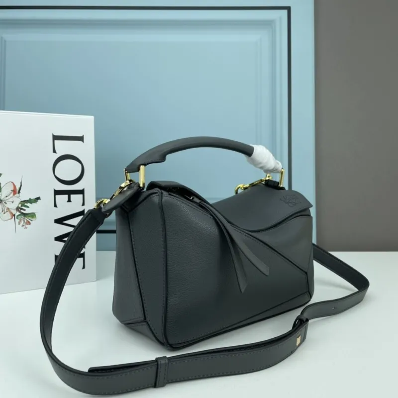 Alternative view of LOEWE Small Dark Gray Leather Handbag 24cm