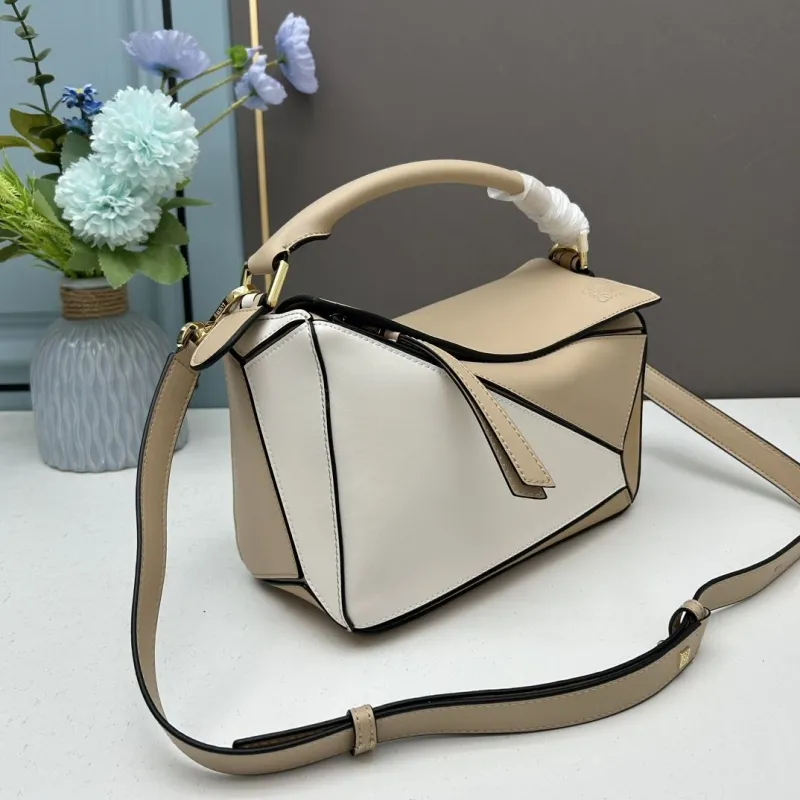 Alternative view of Loewe Small Beige White Puzzle Crossbody Bag