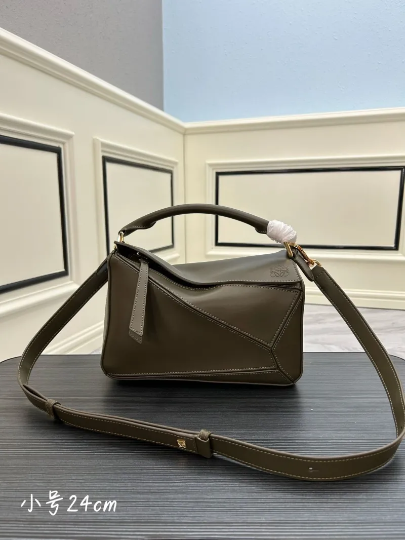 Loewe Small Olive Green Puzzle Shoulder Bag 588