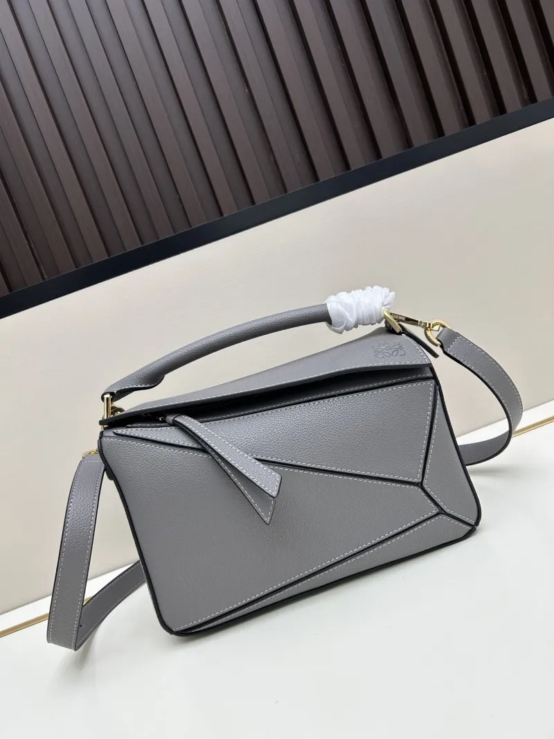Loewe Gray Leather Handle Crossbody Bag 592