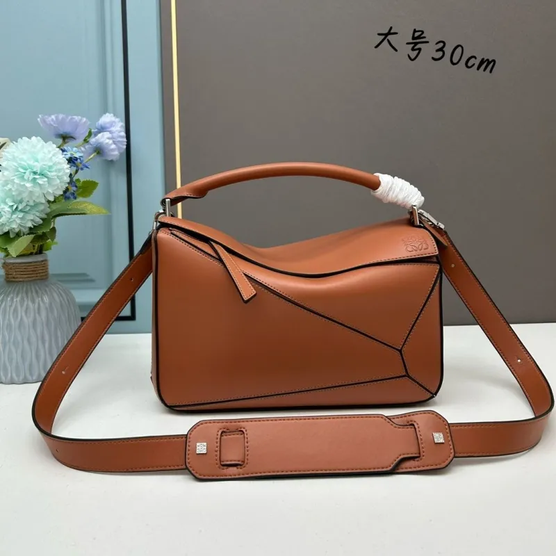 Loewe Large Brown Leather Handbag 30cm