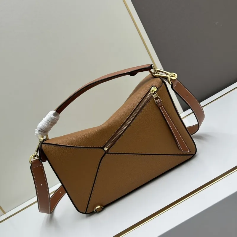 Loewe Large Brown Puzzle Shoulder Bag 30cm - Image 3