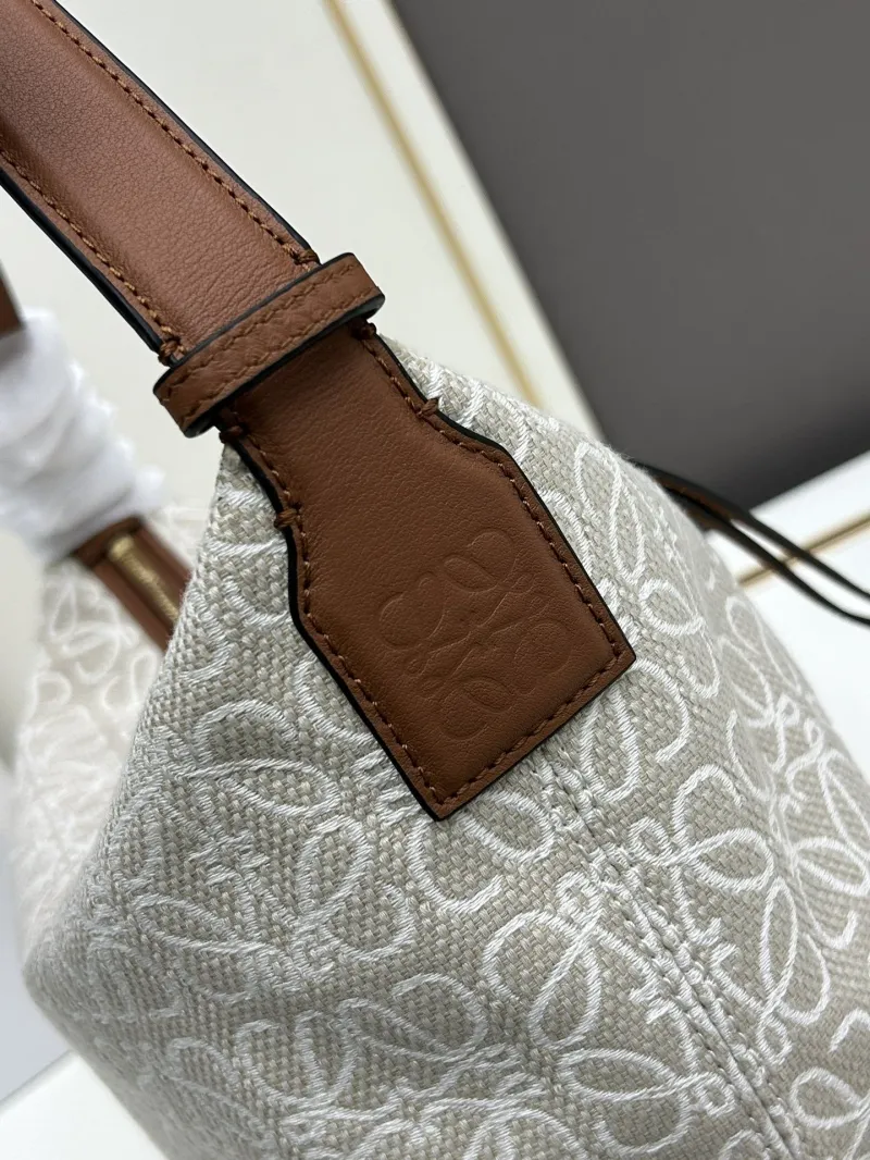 Loewe Anagram Jacquard Hobo Bag 652103 Beige - Image 5