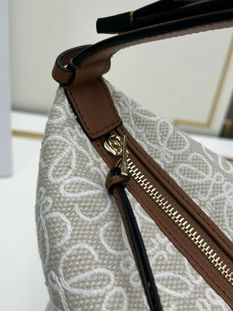 Loewe Anagram Jacquard Hobo Bag 652103 Beige - Image 6