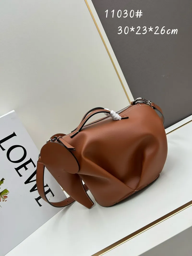 Loewe Brown Elephant Shoulder Bag 11030