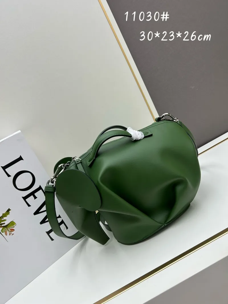 LOEWE Green Elephant Shoulder Handbag 11030