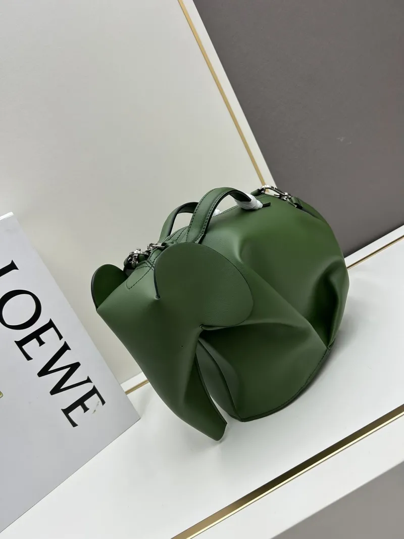 Alternative view of LOEWE Green Elephant Shoulder Handbag 11030