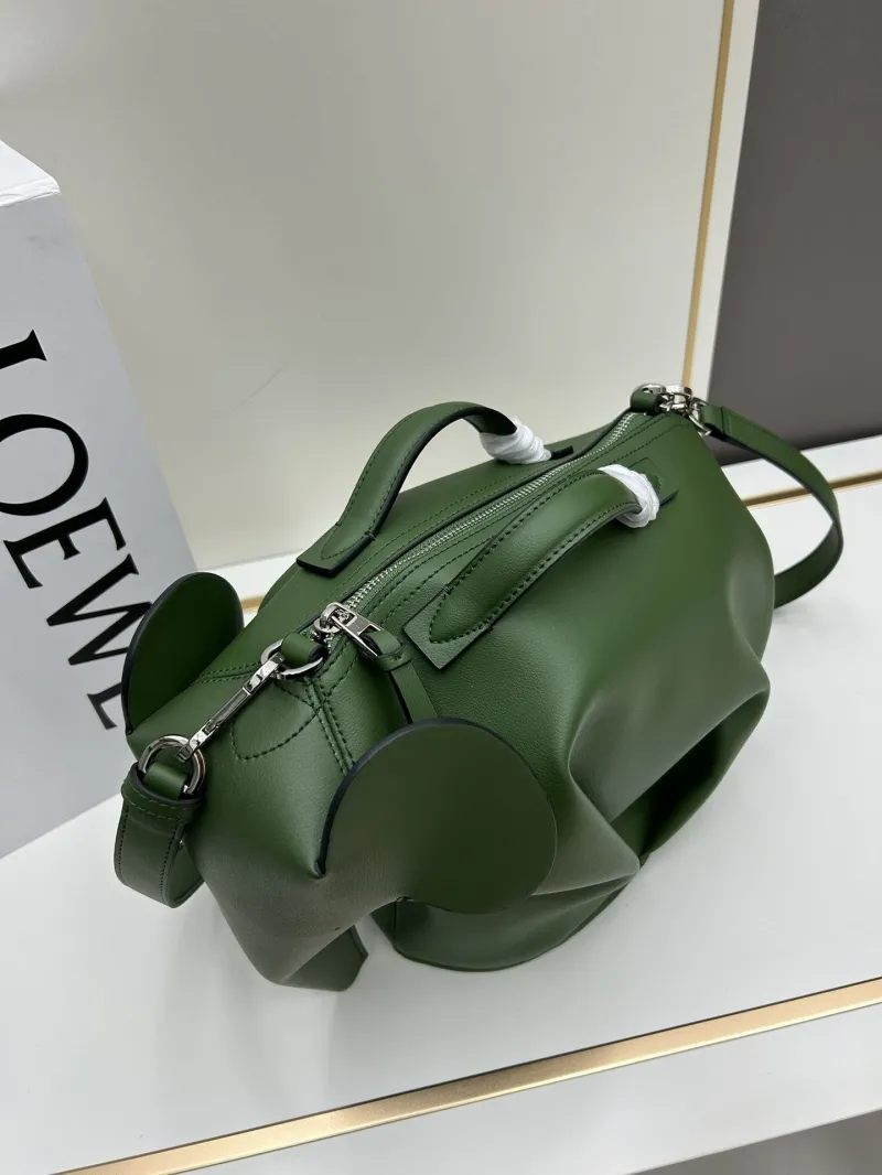 LOEWE Green Elephant Shoulder Handbag 11030 - Image 6