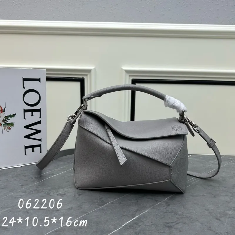 LOEWE Gray Puzzle Shoulder Handbag 062206