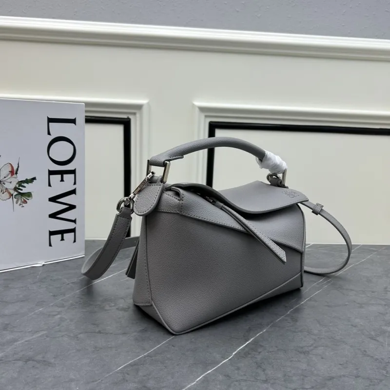 Alternative view of LOEWE Gray Puzzle Shoulder Handbag 062206
