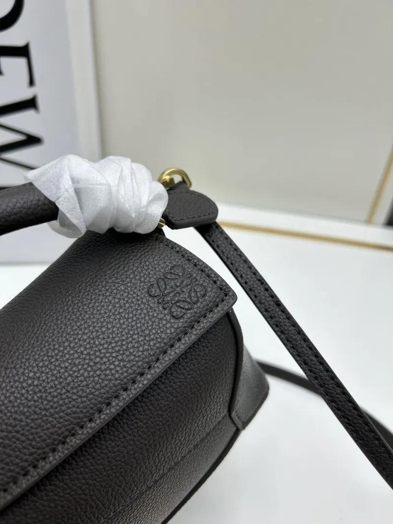 LOEWE Dark Brown Mini Top Handle Crossbody Bag 638 - Image 4
