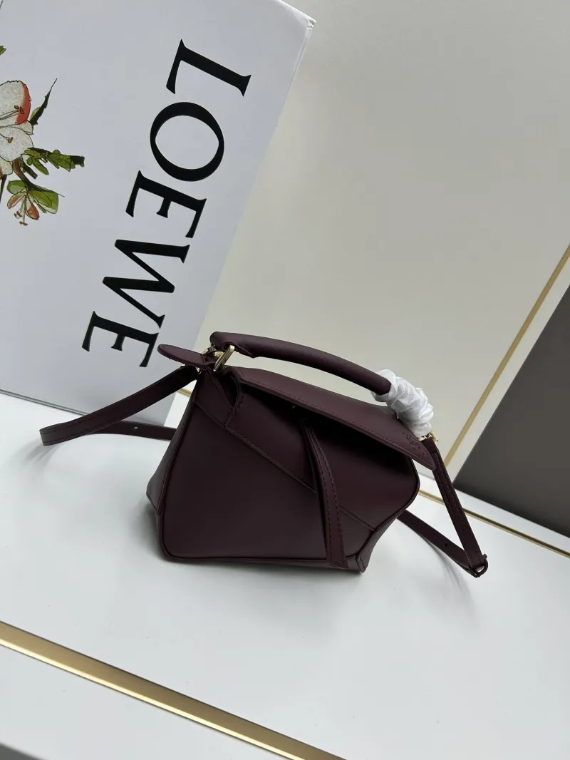 Alternative view of Loewe 639 Dark Burgundy Leather Crossbody Handbag