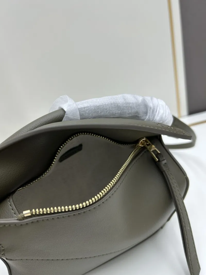 Loewe Mini Puzzle Crossbody Bag Olive Green 640 - Image 7