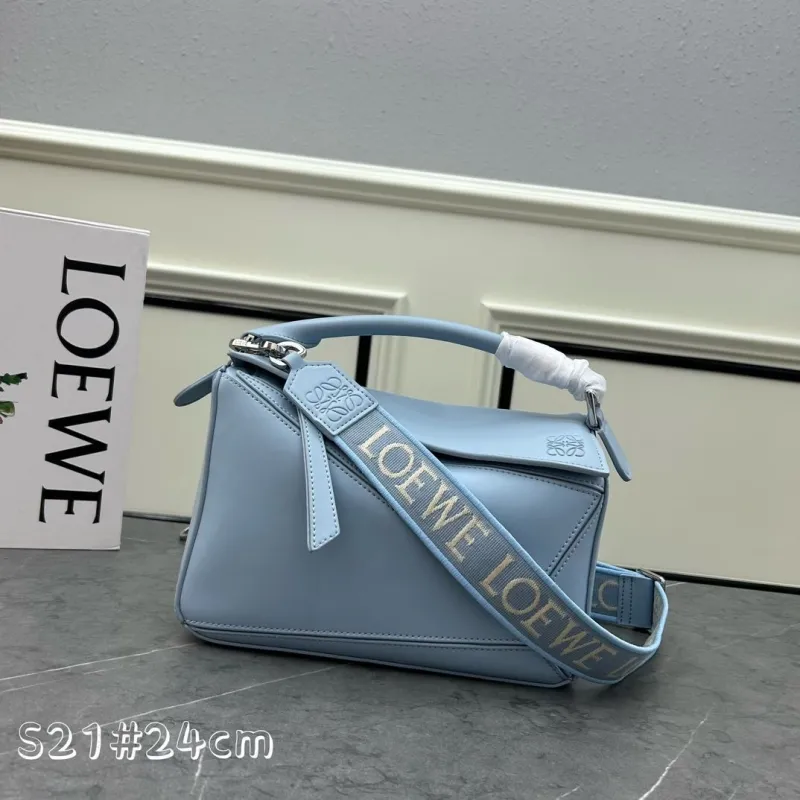 LOEWE S21 Light Blue Puzzle Handbag 24cm