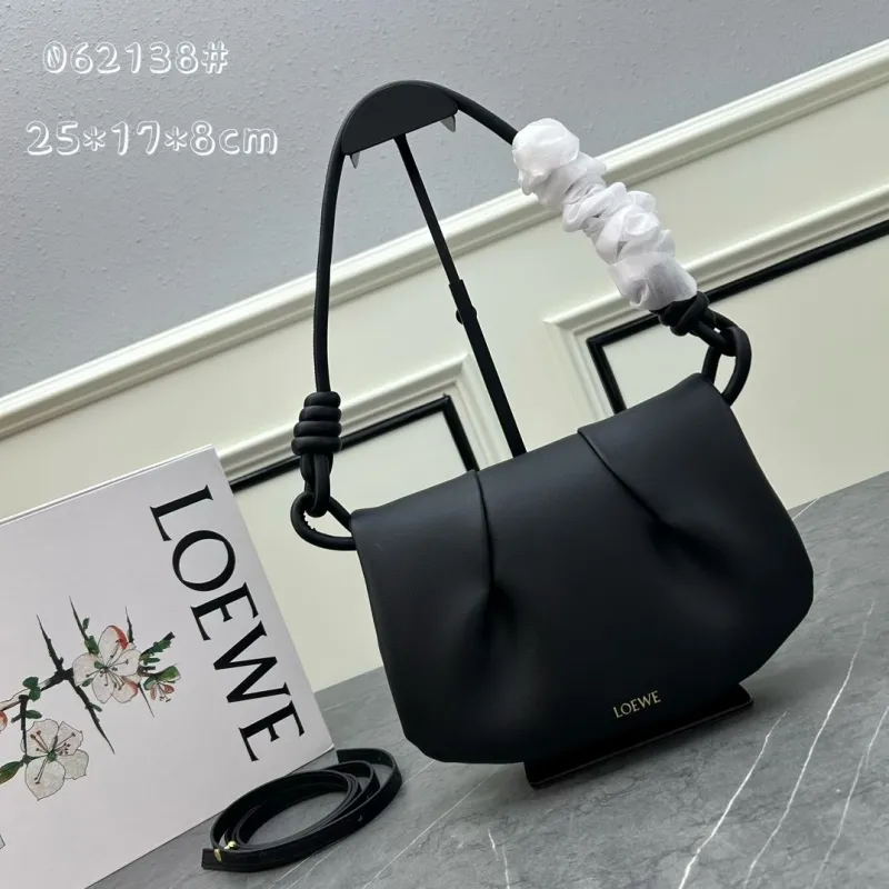 LOEWE Black Knot Shoulder Crossbody Bag 062138 25x17x8cm