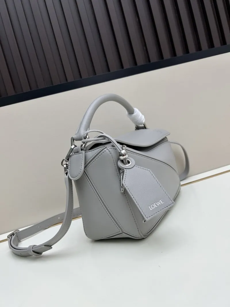 Alternative view of LOEWE Gray Leather Puzzle Crossbody Handbag