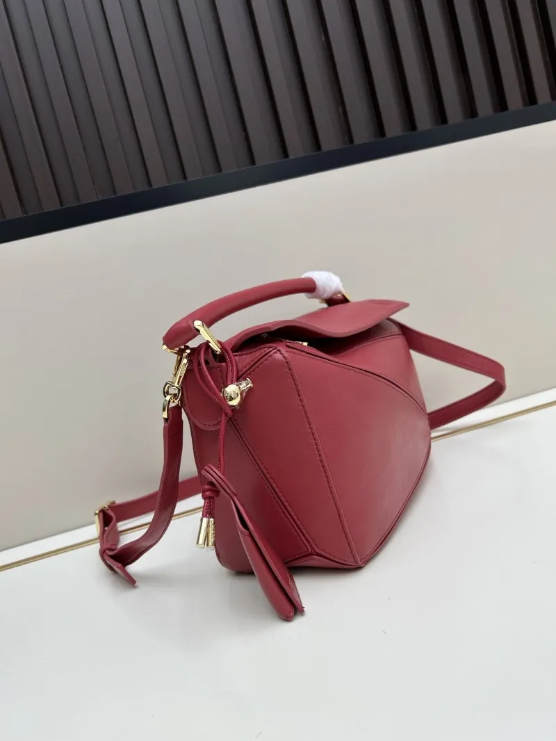 Alternative view of LOEWE Red Puzzle Crossbody Handbag 671