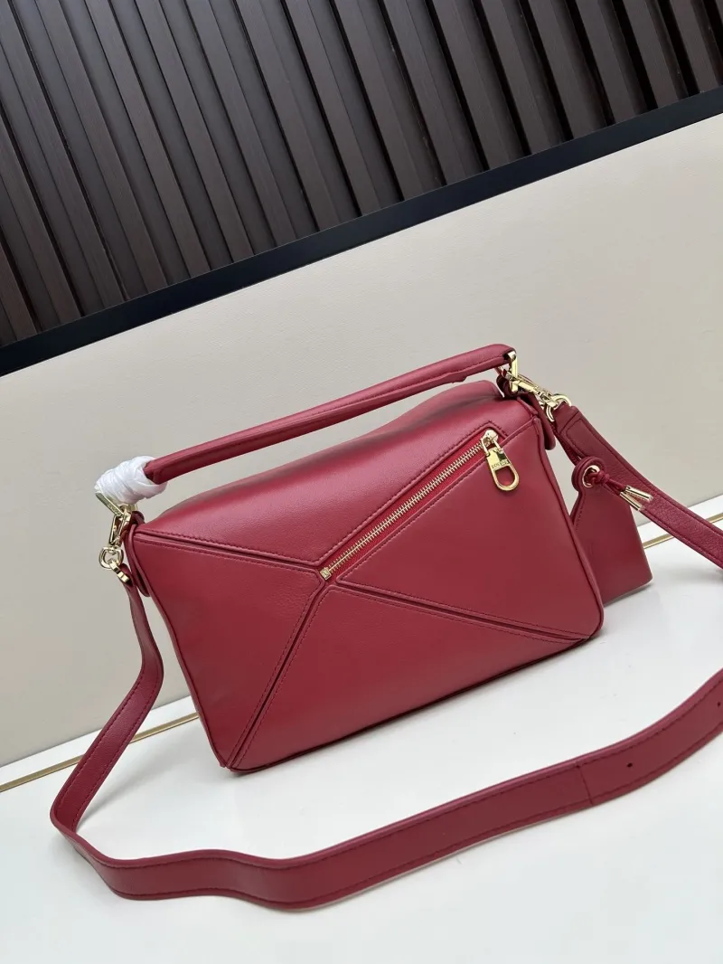 LOEWE Red Puzzle Crossbody Handbag 671 - Image 3