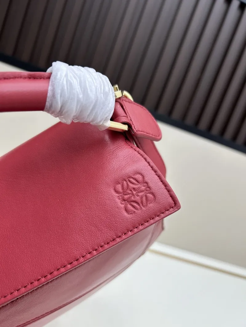 LOEWE Red Puzzle Crossbody Handbag 671 - Image 4
