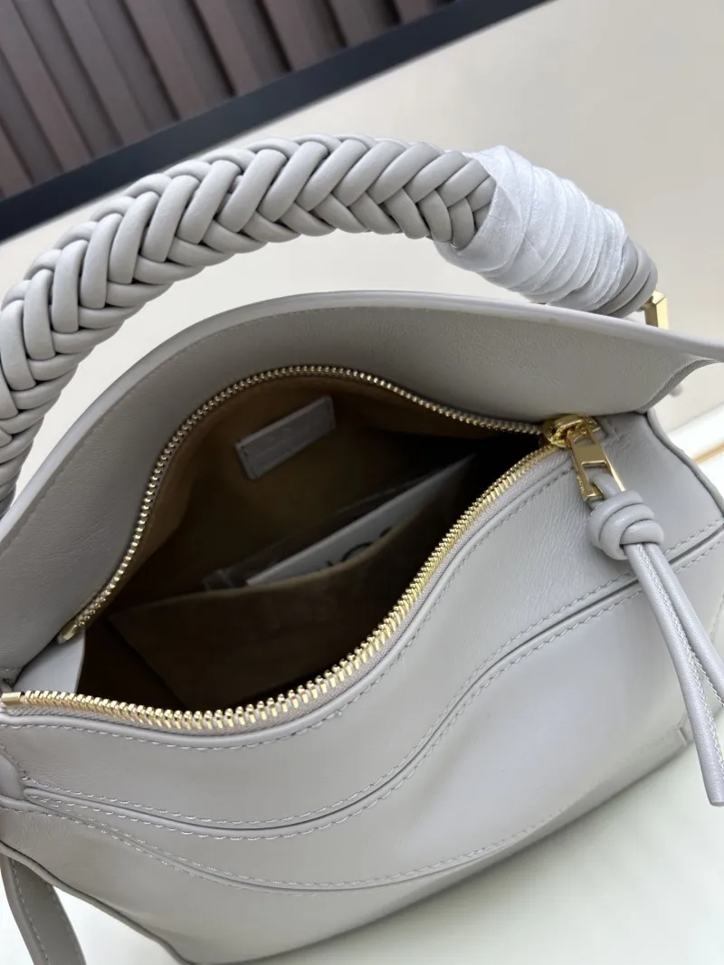 Loewe Gray Braided Handle Puzzle Crossbody Bag - Image 7