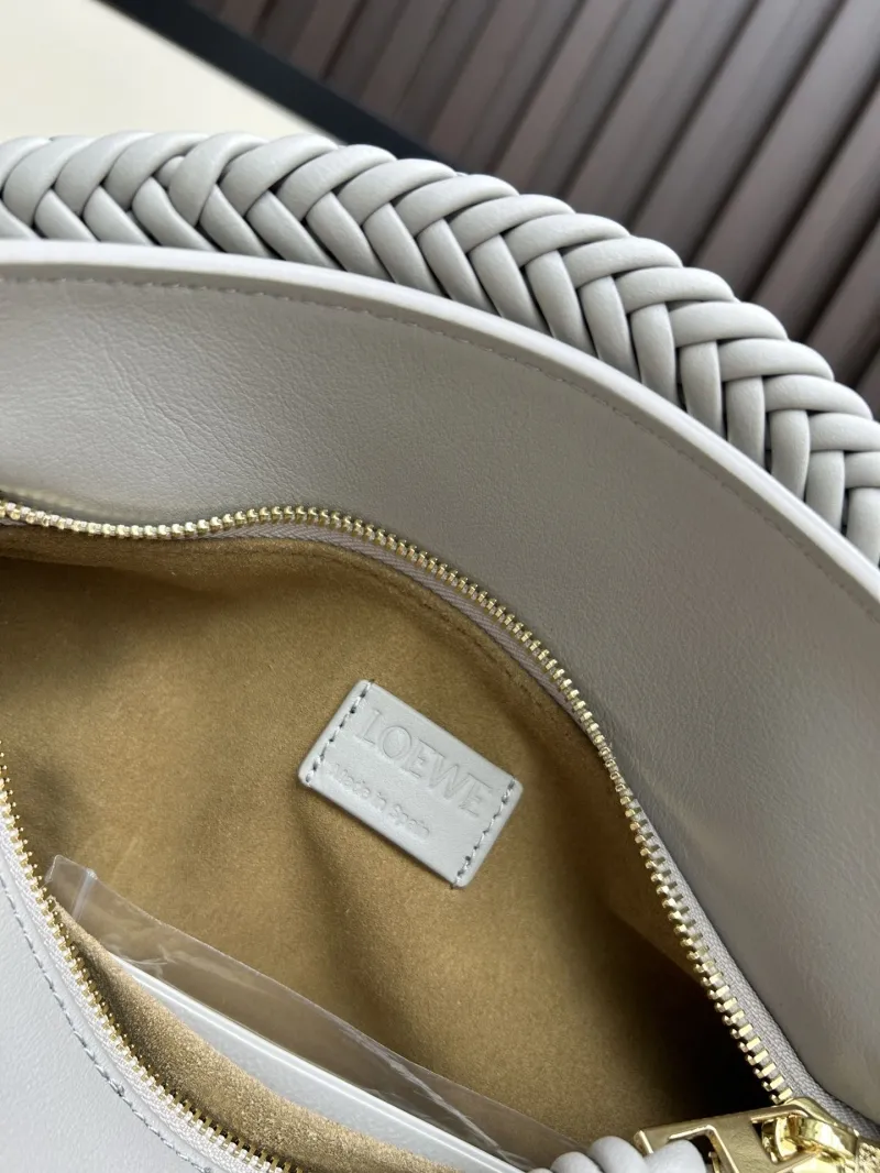 Loewe Gray Braided Handle Puzzle Crossbody Bag - Image 8