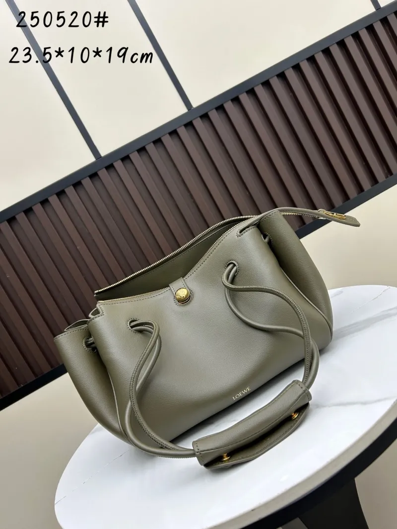 Loewe Olive Green Leather Handbag 250520